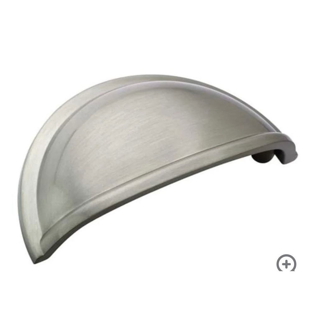 3in Center Cup Cabinet Pull Satin Nickel 10 Pack